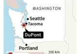 Carte de l'Etat de Washington localisant le déraillement d'un train qui a fait plusieurs morts