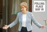 La Premier ministre écossaise, Nicola Sturgeon, à la sortie du bureau de vote le 25 juin 2016 à Edimbourg