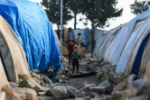 Des enfants syriens dans un camp de déplacés dans la province d'Alep, le 9 février 2022 dans le nord de la Syrie