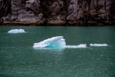 Des icebergs flottent dans les eaux du fjord Seno Ballena, le 7 décembre 2018