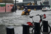 Inondation à Londres dans le quartier Nine Elms le 25 juillet 2021
