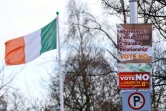 Des affiches pour le "non" à Dublin, le 5 mars 2024, avant le référendum sur la modernisation de la Constitution irlandaise sur les femmes et la famille