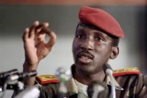 Thomas Sankara lors d'une conférence de presse à Harare le 2 septembre 1986