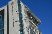 Un hôtel de Kharkiv, dans l'est de l'Ukraine, endommagé par un missile russe dans la nuit du 30 au 31 décembre 2023