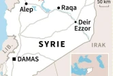 Carte localisant Minbej où les combattants kurdes soutenus par Washington tentent de reprendre un fief du groupe Etat islamique 