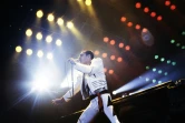 Freddie Mercury en concert avec Queen à Paris le 18 septembre 1984