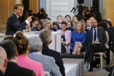 Emmanuel Macron lors de la conférence de presse donnée le 25 avril 2019 à l'issue du grand débat national