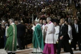 Le pape François à son arrivée au Madison Square Garden pour une messe géante le 25 septembre 2015 à New York