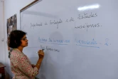 Lorraine Alberto, professeur de portugais à l'université de Goa, le 12 mars 2021 à Panaji, capitale de l'Etat indien de Goa 