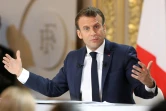 Le président Emmanuel Macron le 25 avril 2019 à l'Elysée à Paris