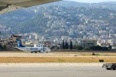 Un avion de la compagnie Egypt air est photographié sur le tarmac de l'aéroport international de Beyrouth, le 5 août 2024
