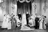 Le mariage d'Elizabeth et du prince Philipp, le 20 novembre 1947 à Buckingham Palace, à Londres