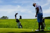 Le Français Gilles Barboux joue au golf à Vila Sol à Vilamoura, au Portugal, le 10 juin 2016