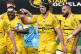 Le troisième ligne de La Rochelle Gregory Alldritt après avoir marqué un essai contre Sale au Stade Marcel Deflandre de La Rochelle, le 10 avril 2021.