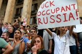 Des manifestants anti-russes devant le Parlement à Tbilissi le 23 juin 2019