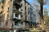 Un immeuble de cinq étages après une frappe russe, à Kryvyï Rig en Ukraine le 13 juin 2023