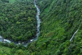 Vue aérienne de la réserve indigène El Gran Sabalo, près d'El Diviso, dans le département du Narino, en Colombie, le 31 août 2024