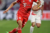 L'attaquant du Bayern Thomas Müller contre Leipzig en Supecoupe d'Allemagne, le 30 juillet 2022 à Leipzig  