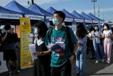 Un salon de l'emploi, le 26 août 2022 à Pékin 
