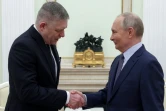 Le président slovaque Robert Fico et le président russe Vladimir Poutine à Moscou, le 22 décembre 2024