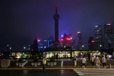Eclairage restreint sur le Bund à Shanghai pour économiser l'énergie en pleine canicule, le 23 août 2022