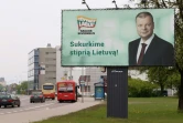 Affiche du Premier ministre lituanien et candidat à la présidentielle Saulius Skvernelis, le 11 mai 2019 à Vilnius