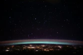 Image fournie par la Nasa le 24 mars 2020 montrant les lumières des villes à la jonction de l'Europe et de l'Asie, vues depuis la Station spatiale internationale en orbite quatre jours plus tôt