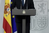 Le Premier ministre espagnol Mariano Rajoy lors d'une conférence de presse à Madrid le 1er octobre 2017