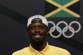 La star jamaïcaine du sprint Usain Bolt en conférence de presse aux JO de Rio, le 8 août 2016  