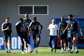 Séance d'entraînement pour les Bleus au camp de base d'Istra, le 1er juillet 2018, à 5 jours du match contre l'Uruguay