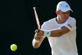 Le Sud-Africain Kevin Anderson contre le Serbe Janko Tipsarevic au 2e tour de Wimbledon, le 3 juillet 2019 