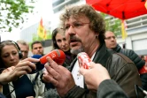 Gilbert Garrel (CGT-Cheminots) face aux journalistes le 6 juin 2016 à Paris 