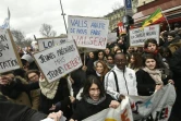 Manifestation d'étudiants contre le projet de loi Travail le 9 mars 2016 à Paris