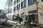 Dégâts après une frappe ukrainienne sur la ville de Donetsk, sous contrôle de Moscou dans l'Est de l'Ukraine, le 1er janvier 2024