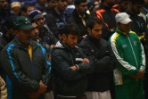 Recueillement dans un complexe sportif  à Islamabad, le 21 janvier 2016 au lendemain de l'attaque terroriste