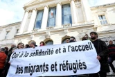 Manifestation de soutien à Pierre-Alain Mannoni devant le palais de justice le 23 novembre 2016 à Nice