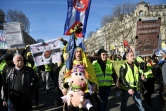 Nouvelle mobilisation de "gilets jaunes", le 17 février 2019 sur les Champs-Elysées à Paris 