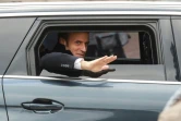 Le président Emmanuel Macron après avoir voté au premier tour des elections municipales, le 15 mars 2020 au Touquet 
