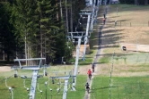 Des amateurs du Mountain bike sur un chemin de Wexl Trails, le 23 juillet 2021 à Sankt Corona am Wechsel, dans les Alpes autrichiennes