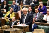 Le Premier ministre britannique Boris Johnson à la Chambre des Communes, le 26 mai 2022 à Londres