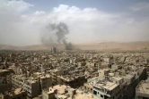 La ville de Douma, au nord-est de Damas en Syrie, après un raid aérien de l'armée syrienne, le 14 septembre 2015