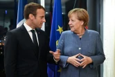 Le président français Emmanuel Macron et la chancelière allemande Angela Merkel, le 28 septembre 2017 à Tallinn, en Estonie