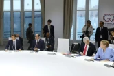 La chaise de Donald Trump, vide, lors d'une réunion du G7 sur le climat, le 26 août 2019 à Biarritz