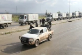 Arrivée le 14 janvier 2016 à Madaya de convois d'aide du Croissant Rouge syrien 