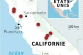 Carte de la Californie localisant les feux de forêt actifs au 30 juillet