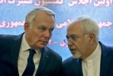 Le ministre iranien des Affaires étrangères Mohammad Javad Zarif et son homologue français Jean-Marc Ayrault (g), le 31 janvier 2017 à Téhéran