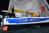 Arrivé à 01H40 le 11 mars 2017 aux Sables d'Olonne, Destremau a mis 50 jours de plus que le vainqueur, Armel le Cléac'h