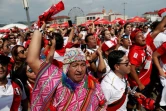 Des supporters péruviens avant le match contre l'Australie, le 26 juin 2018 à Sotchi