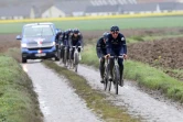 L'équipe Groupama-FDJ lors d'une reconnaissance de Paris-Roubaix, le 5 avril 2024
