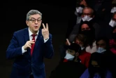 Le candidat LFI à la présidentielle Jean-Luc Mélenchon en meeting à Montpellier, le 13 février 2022